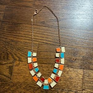 Retro enamel plated necklace